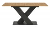 Esstisch Home-X in Artisan Eiche und grau Tisch ausziehbar 150 - 190 cm