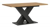 Esstisch Home-X in Artisan Eiche und grau Tisch ausziehbar 150 - 190 cm