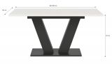 Esstisch Home-X in wei� und grau Tisch ausziehbar 150 - 190 cm