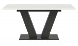 Esstisch Home-X in wei� und grau Tisch ausziehbar 150 - 190 cm
