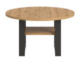 Couchtisch Eldon in Artisan Eiche und grau Beistelltisch rund � 75 cm