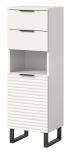 Badezimmer Kommode Roove in wei� mit 3D-Wellenstruktur Badkommode, Soft-Close-Funktion
