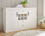 Sideboard Fiastra in wei� Pinie Landhaus hohe Kommode 166 x 100 cm, Soft-Close-Funktion