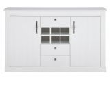 Sideboard Fiastra in wei� Pinie Landhaus hohe Kommode 166 x 100 cm, Soft-Close-Funktion