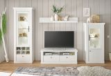Wohnwand Fiastra in wei� Pinie Landhaus Wohnkombination 4-teilig, Soft-Close-Funktion