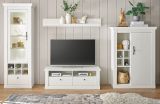 Wohnwand Fiastra in wei� Pinie Landhaus Wohnkombination 4-teilig, Soft-Close-Funktion
