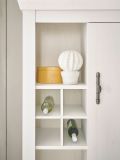 Wohnwand Fiastra in wei� Pinie Landhaus Wohnkombination 4-teilig, Soft-Close-Funktion