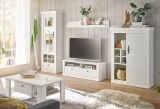 Wohnwand Fiastra in wei� Pinie Landhaus Wohnkombination 4-teilig, Soft-Close-Funktion