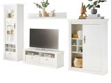 Wohnwand Fiastra in wei� Pinie Landhaus Wohnkombination 4-teilig, Soft-Close-Funktion
