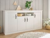 Wohn- und Esszimmer Set 3-teilig Fiastra in wei� Pinie Landhaus, Soft-Close-Funktion