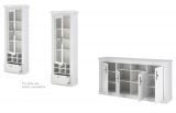 Wohn- und Esszimmer Set 3-teilig Fiastra in wei� Pinie Landhaus, Soft-Close-Funktion