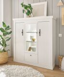 Esszimmer Set 4-teilig Fiastra in wei� Pinie Landhaus, Soft-Close-Funktion