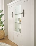 Esszimmer Set 4-teilig Fiastra in wei� Pinie Landhaus, Soft-Close-Funktion