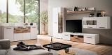 TV-Lowboard Lavell in wei� matt und Evoke Eiche TV Unterteil 205 cm, Soft-Close-Funktion