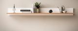 Wandboard Lavell in wei� matt und Evoke Eiche Wandregal 180 cm