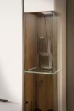 Wohnwand Lavell in wei� matt und Evoke Eiche Wohnkombination 4-teilig, Soft-Close-Funktion