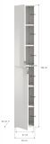 Schuhschrank Line-Up in Artisan Eiche Flurschrank 30 x 193 cm