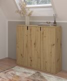 Schuhschrank Line-Up in Artisan Eiche Mehrzweckschrank 30 x 99 cm