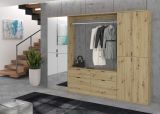 Garderobenschrank Line-Up in Artisan Eiche Schuhschrank 91 x 193 cm