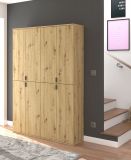 Garderobenschrank Line-Up in Artisan Eiche Schuhschrank 122 x 193 cm