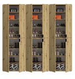 Garderobe und Kleiderschrank Line-Up in Artisan Eiche Mehrzweckschrank 183 x 193 cm