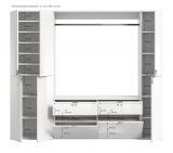 Garderobe SystemX in wei� Hochglanz und Artisan Eiche Garderobenschrank 212 x 193 cm