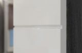 Badezimmer Kommode Bailey in wei� Hochglanz und Rauchsilber grau Badschrank 71 x 79 cm