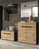 Kommode Cooper in Artisan Eiche und grau 100 x 81 cm, Soft-Close