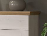 Kommode Mirano in wei� L�rche und Eiche Artisan Landhaus Sideboard 95 cm