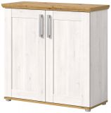 Kommode Mirano in wei� L�rche und Eiche Artisan Landhaus Sideboard 95 cm