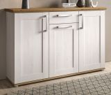 Sideboard Mirano in wei� L�rche und Eiche Artisan Landhaus Kommode 137 cm