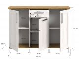 Sideboard Mirano in wei� L�rche und Eiche Artisan Landhaus Kommode 137 cm