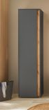 Schuhschrank Center in grau matt und Wotan Eiche Flurschrank 50 x 200 cm
