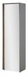Garderobenschrank Center in grau matt und Wotan Eiche Flurschrank mit Spiegel 60 x 200 cm