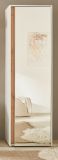 Garderobenschrank Center in wei� und Wotan Eiche Flurschrank mit Spiegel 60 x 200 cm