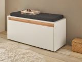 Garderobe Sitzbank Center in wei� und Wotan Eiche Garderobenbank 100 cm