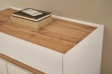 Schuhschrank Center in wei� und Wotan Eiche Flurkommode 80 x 70 cm