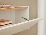 H�ngeschrank Center in wei� und Wotan Eiche Flurschrank h�ngend 100 cm