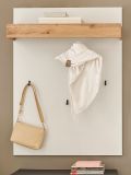 Garderobenpaneel Center in wei� und Wotan Eiche Wandgarderobe 100 x 135 cm