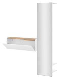 Garderobe Set 2-teilig Center in wei� und Wotan Eiche Garderobenkombination 150 x 200 cm