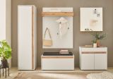 Garderobe Set 6-teilig Center in wei� und Wotan Eiche Garderobenkombination 260 x 200 cm