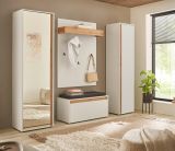Garderobe Set 5-teilig Center in wei� und Wotan Eiche Garderobenkombination 230 x 200 cm