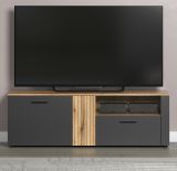 TV-Lowboard Avila in grau und Evoke Eiche TV Unterteil 150 cm