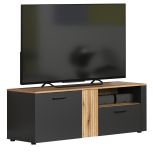 TV-Lowboard Avila in grau und Evoke Eiche TV Unterteil 150 cm