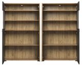 Wohnwand Avila in grau und Evoke Eiche Schrankwand 4-teilig 340 cm