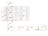 Wohnwand Laelia in Sand matt und Artisan Eiche 280 cm Schrankwand inklusive LED Beleuchtung, Push-to-Open