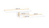 Wandboard Morgan in schwarz und Jackson Eiche Wandregal mit 3D-Lamellen 162 cm