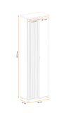 Garderobenschrank Collin in Jackson Eiche und schwarz Schuhschrank mit 3-D Lamellen 60 cm