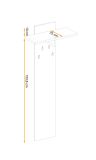 Garderobenpaneel Collin in Jackson Eiche Wandgarderobe 60 x 146 cm