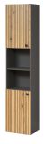 Badezimmer Hochschrank Feliz in Evoke Eiche und grau Badschrank 40 x 186 cm